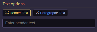 text options